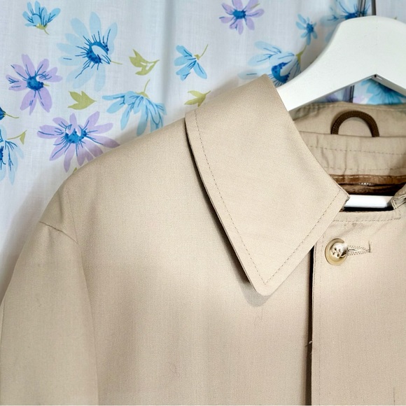 VINTAGE TRENCH COAT by Outerwear from Sears Mens Sz 42 LINER - Tan - Picture 4 of 15